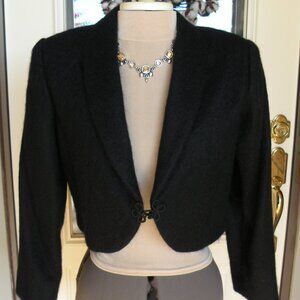 Mohair Bolero Jacket Black Small